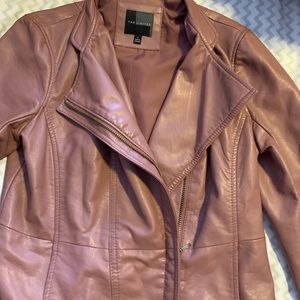 light brown faux leather jacket